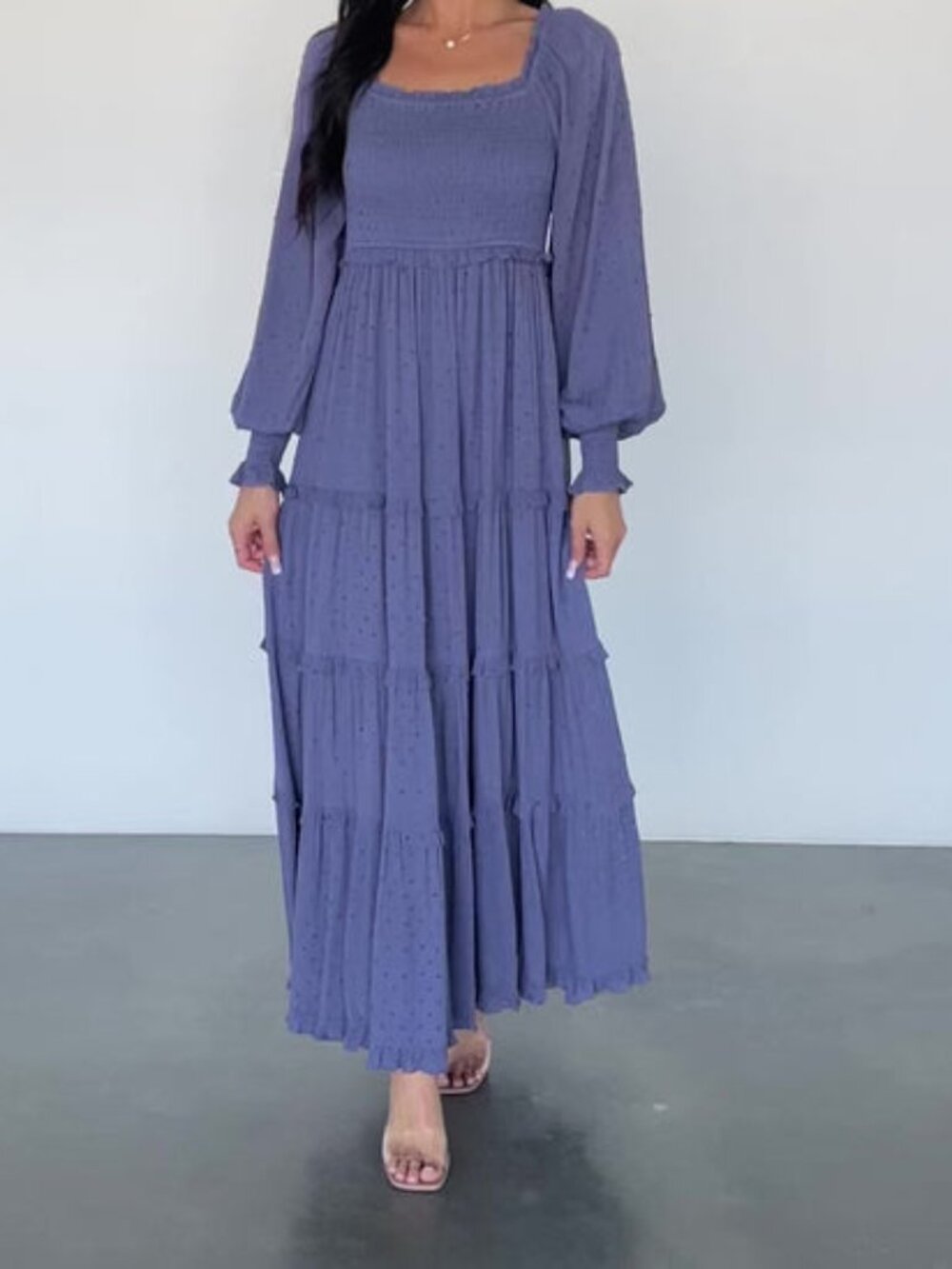 Baltic Born Amanda Smocked Dotted Maxi Dress XL-NWT